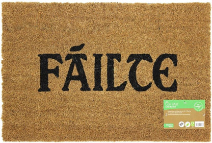 Door Mat JVL Irish Gaelic Failte Natural Coir 40 x 60 cm