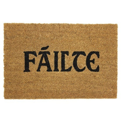 Door Mat JVL Irish Gaelic Failte Natural Coir 40 x 60 cm