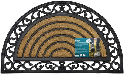 Door mat Karina Coir Half Moon 45X75Cm Coir & Rubber Combination