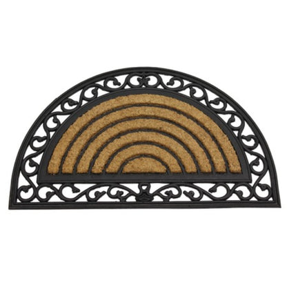 Door mat Karina Coir Half Moon 45X75Cm Coir & Rubber Combination