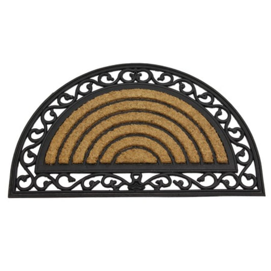 Door mat Karina Coir Half Moon 45X75Cm Coir & Rubber Combination