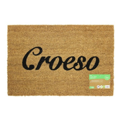 Door Mat JVL Croesco 40 x 60 cm Coir  Welsh/Cymru Welcome Greeting