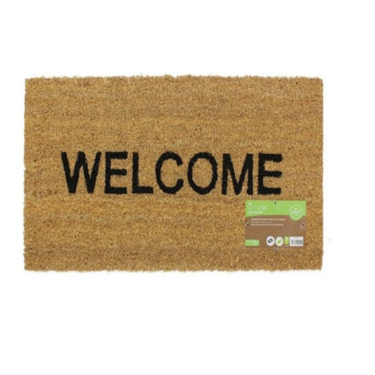 Door Mat Natural Coir Welcome 60cm X 33.5cm