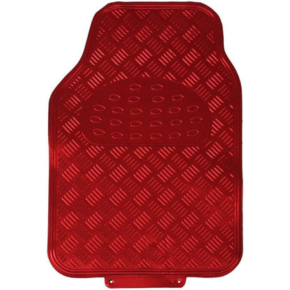 Car Mat Set   Universal 4 Piece Red JVL 01-692 Titan