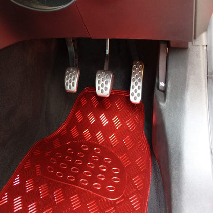 Car Mat Set   Universal 4 Piece Red JVL 01-692 Titan