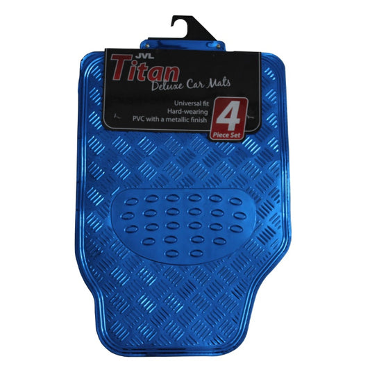 Universal Car Mat Set 4 pce JVL Titan Metallic Blue