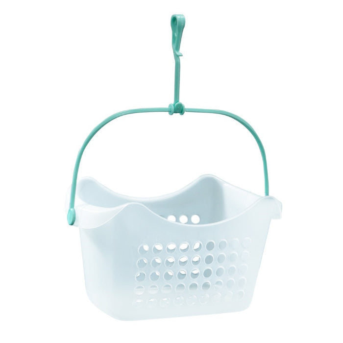 Peg Basket JVL Plastic Hanging Clear/Aqua