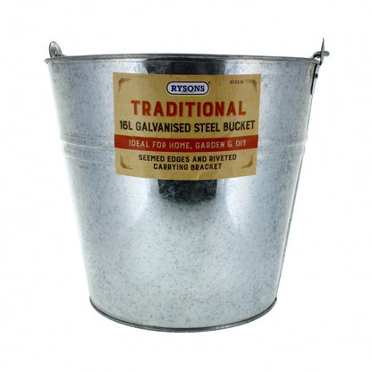 Galvanised Steel Bucket 16L (Ry-3316)