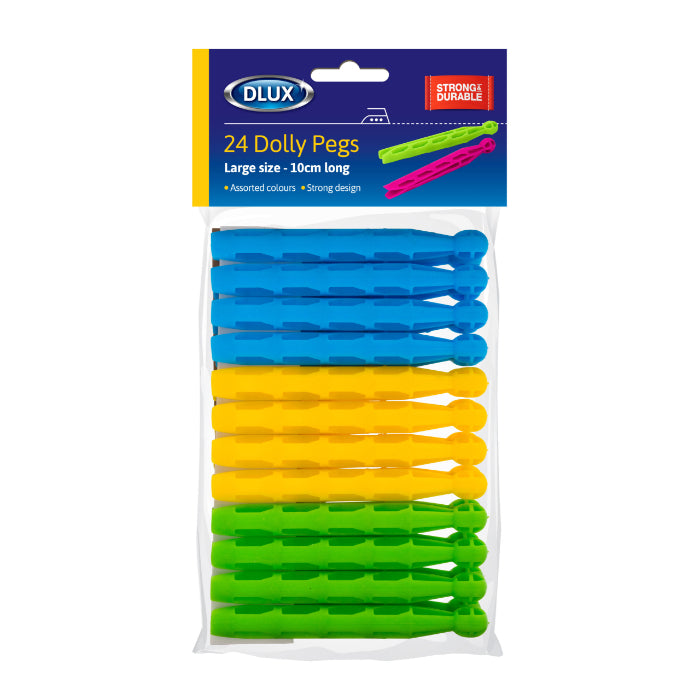 Dlux – 24pk Plastic Dolly Pegs (ZM2893)