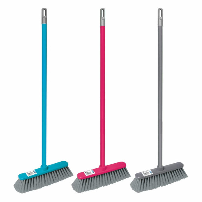 Broom with Handle                                             Broom head dimensions – 28cm W x 5cm D x 10cm H / handle 108cm