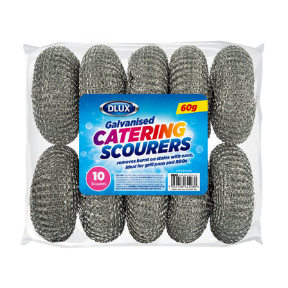 10pk Galvanised Catering Scourers