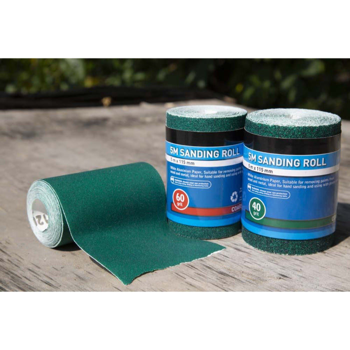 Sanding Roll Paper 5m x 115mm 60 grit Green BlueSpot