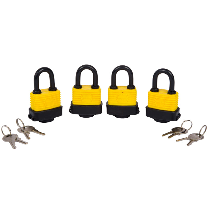 Padlocks Keyed A like BlueSpot 4 Piece 40mm Weather Resistant 77011